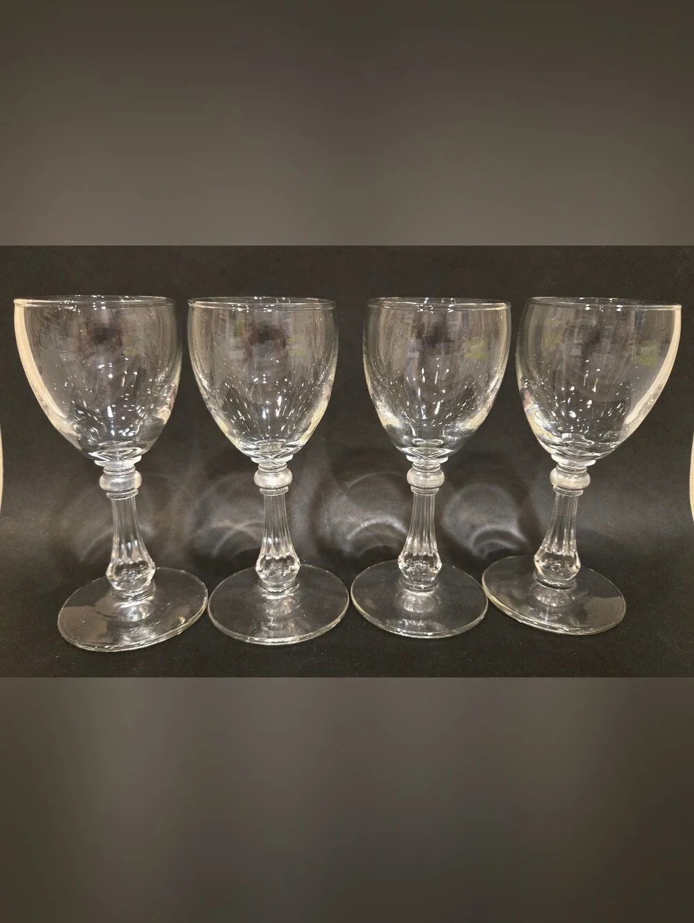 Clear Crystal Stemmed Cordial Glasses - Set of 4